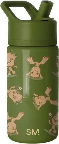 Miniatura 28 de Simple Modern - Botella de agua para niños Summit con tapa con pajilla Taza de acero inoxidable aislada de 14 onzas de Marvel Spider Man