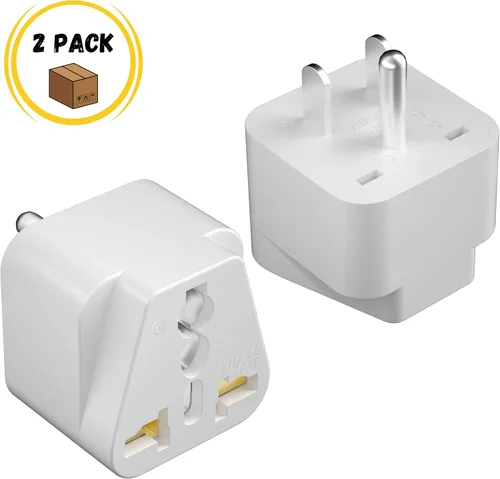 Miniatura 2 de Bates - Adaptador universal de enchufe de viaje, paquete de 2, convierte enchufes de la UE/Reino Unido y Asia a enchufe de EE. UU., adaptador
