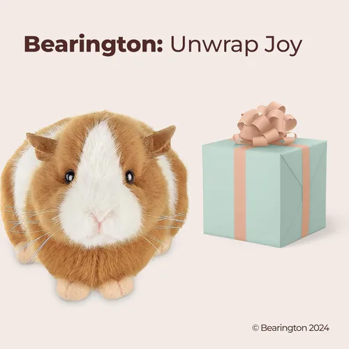 Miniatura 5 de Bearington Ginny Conejillo de Indias de Peluche - Juguete de Conejillo de Indias de Peluche de 8" con Pelaje Suave, Detalles Realistas y Cuerpo