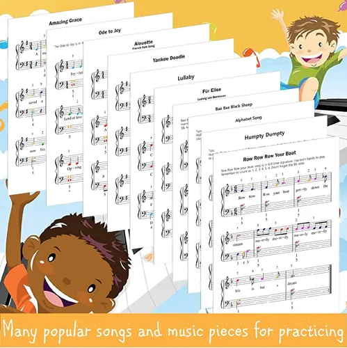 Miniatura 3 de QMG Piano Lessons Book 2: A Complete guide for Kids and Beginners; Color Coded Staff Notes; Designed and Printed in USA