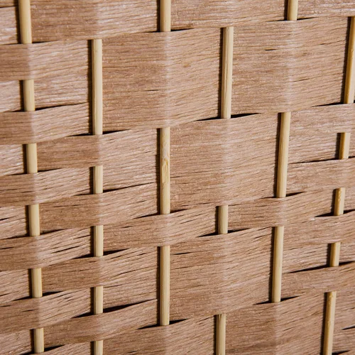 Miniatura 9 de HOMCOM Divisor de habitación, pantalla de privacidad plegable de 6 paneles, 6 pies de alto, portátil, de tejido de mimbre, divisor de pared
