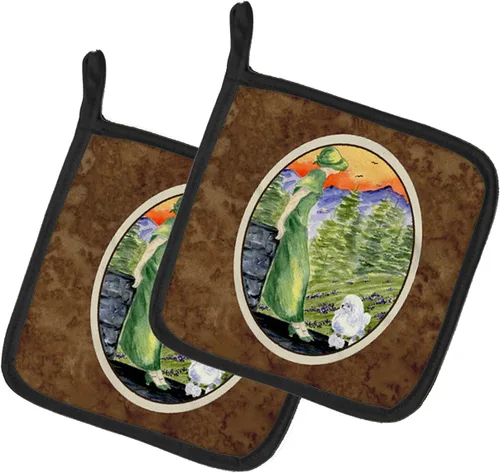 Miniatura 207 de Caroline's Treasures SS8617PTHD - Juego de soportes para ollas de cocina resistentes al calor, almohadillas calientes para horno para cocinar, Husky