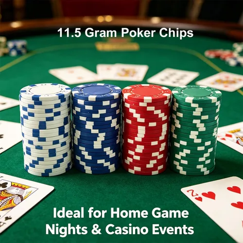 Miniatura 7 de SEETOOOGAMES 100 piezas de 0.41 oz de arcilla compuesta de dados a rayas casino fichas de póquer - 4 colores (rojo, verde, blanco y azul)