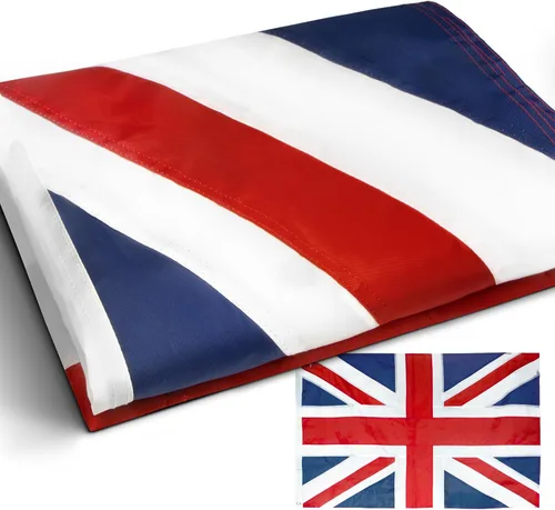 Miniatura 9 de Anley Fly Breeze - Bandera británica de Reino Unido de 3 x 5 pies, colores vivos y a prueba de decoloración, cabecera de lona y doble costura