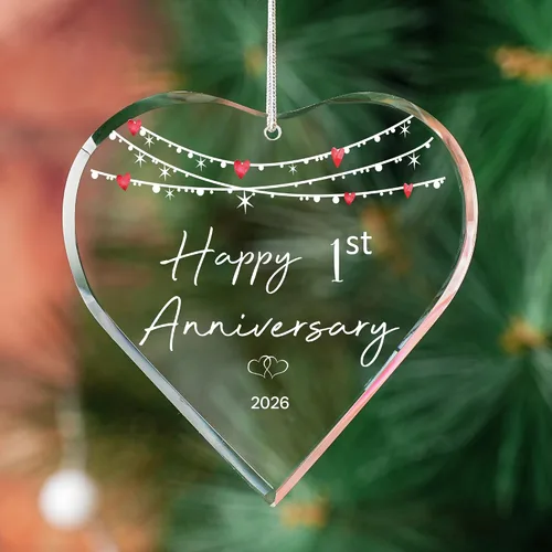 Miniatura 3 de ZUNON Adorno colgante de 10 años para él, 10ª boda, pareja, matrimonio, marido, adornos de Navidad de 3 pulgadas 2026 (10º aniversario)