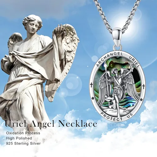 Miniatura 463 de Collar con colgante de plata de ley 925 con medalla de San Patrón, joyería religiosa para hombres y mujeres, con cadena de acero inoxidable 316L