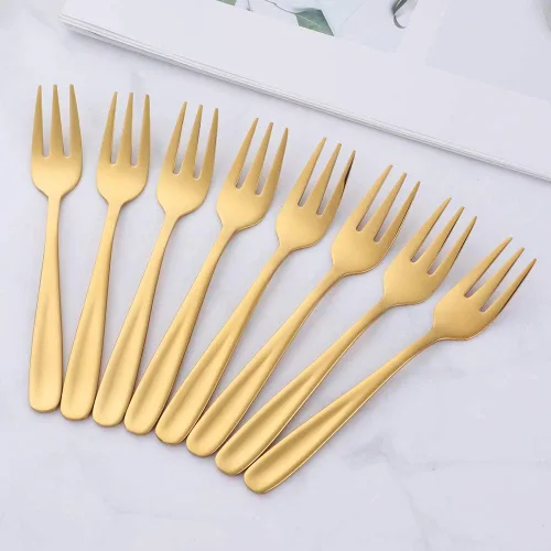 Miniatura 2 de Baikai - Juego de 12 tenedores para aperitivos, de acero inoxidable 18/10, con acabado de acero inoxidable, para cóctel, mini ensalada y fruta, 5.5