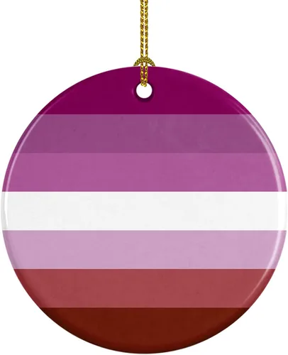 Miniatura 12 de Caroline's Treasures Trigender Pride - Adorno de cerámica para colgar en el árbol de Navidad, para el hogar, Navidad, fiestas, regalo, 3 pulgadas