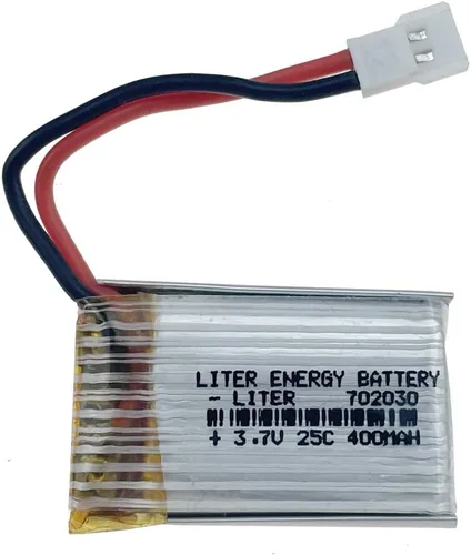 Miniatura 3 de 3.7V 400mAh 702030 Li Batería de litio para alta ampliación 25C Drone Batería para Syma X11 X11C WLToys V911S A120 Hubsan X4 H107L