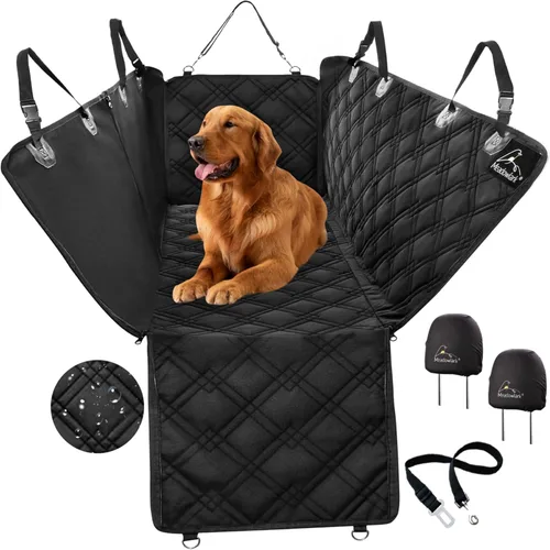 Miniatura 10 de Meadowlark Funda de Asiento de Coche para Perro, Funda de Asiento de Mascota Extra Resistente Talla X-Large para Asiento Trasero, Hamaca para Perro