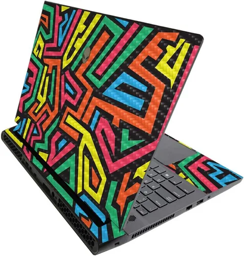 Miniatura 471 de MightySkins - Skin brillante con purpurina para Alienware M17 R3 (2020) y M17 R4 (2021) - Diversión de los años 90 Acabado duradero con purpurina