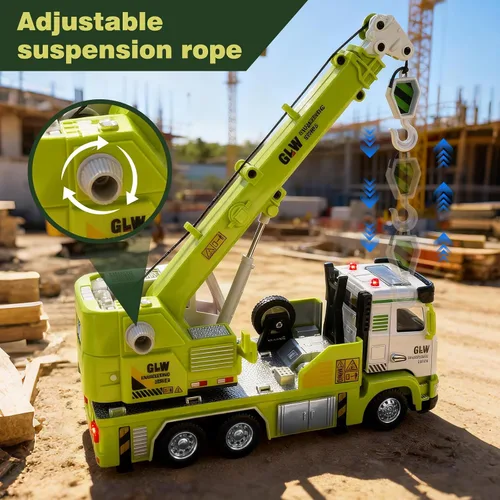 Miniatura 4 de Juguete de camión volquete para niños, modelo de simulación 1:40, juguetes educativos de construcción con luces y sonidos realistas, regalos