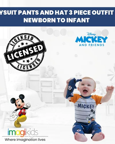 Miniatura 2 de Disney Mickey Mouse Pluto Donald Duck - Conjunto de 3 piezas para bebé recién nacido a bebé