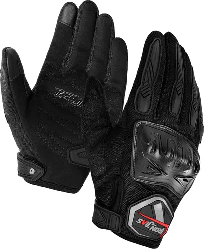 Miniatura 8 de BORLENI Guantes de montar en motocicleta, pantalla táctil, guantes de dedo completo, motocross, carreras, bicicleta, deportes al aire libre