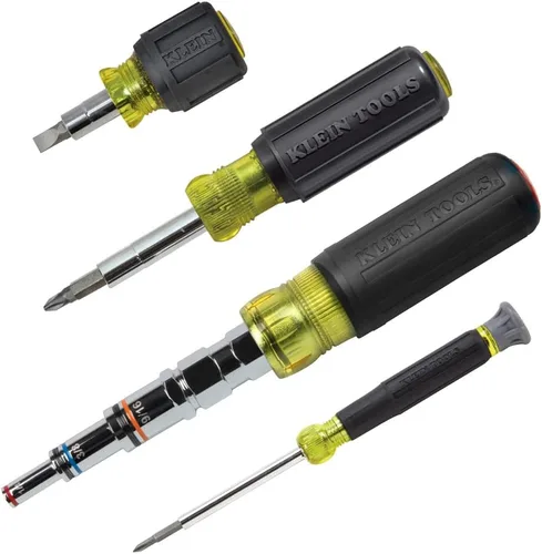 Klein Tools 80019 Juego de herramientas, destornillador multipuntas y destornillador de tuerca, 30 brocas y tamaños de fuerza industrial diferentes,