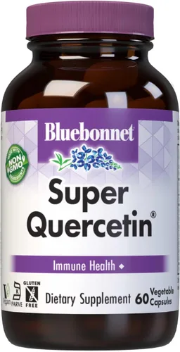 Bluebonnet Nutrition Super Quercetin Cápsulas Vegetales, Fórmula de Vitamina C, Lo mejor para apoyo estacional e inmunológico, sin OMG, sin gluten,