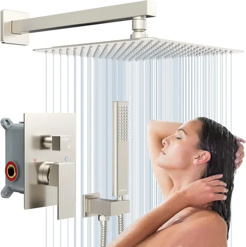 EMBATHER Sistema de Ducha Juego de Grifería de Ducha de 12 pulgadas para Baño, Mezclador de Lluvia de Lujo, Juego Combinado de Cabezal de Ducha