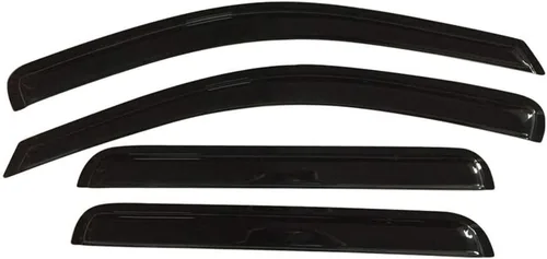 Visera de ventana compatible con Jeep Grand Cherokee 2005-2010, estilo delgado, acrílico, tintado ahumado y semitransparente por IKON MOTORSPORTS