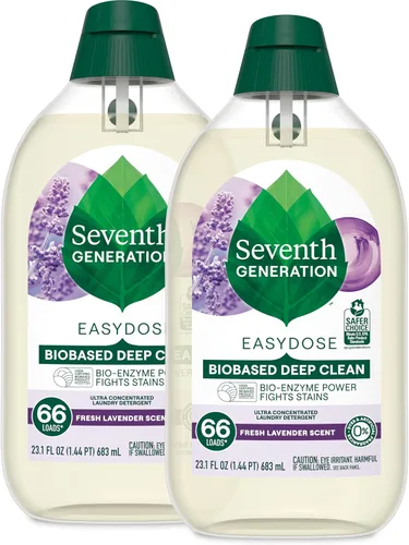 Miniatura 12 de Seventh Generation - Detergente EasyDose para ropa ultra concentrado: 66 cargas, aroma de lavanda fresca, 23,1 onzas líquidas