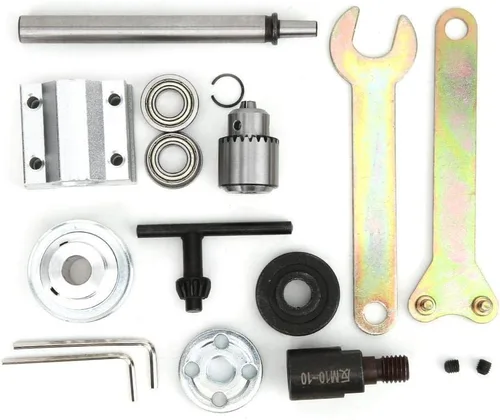 Miniatura 5 de Conjunto de husillo sin potencia, herramienta de portabrocas de carpintería de alta bricolaje para taladros de banco y sierras de mesa con buje M10