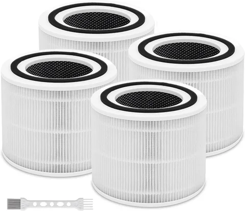 Miniatura 9 de Paquete de 4 Core 300/Core P350 Compatible con LEVOIT Core P350/Core 300 y Core 300S, Filtro Verdadero de Grado Carbón Activado de Alta Eficiencia