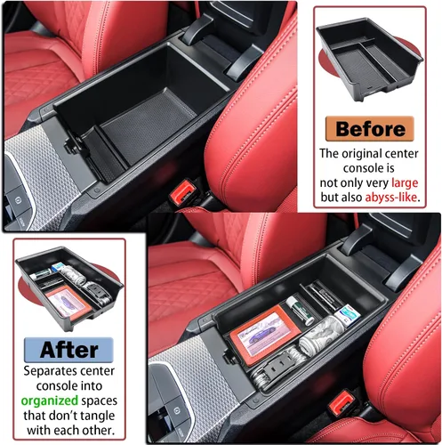 Miniatura 4 de RUNROAD Organizador de consola central compatible con BMW Serie 3 G20/G21 2019-2026 y Serie 4 G22/G23/i4 2021-2026 Accesorios, bandeja de consola