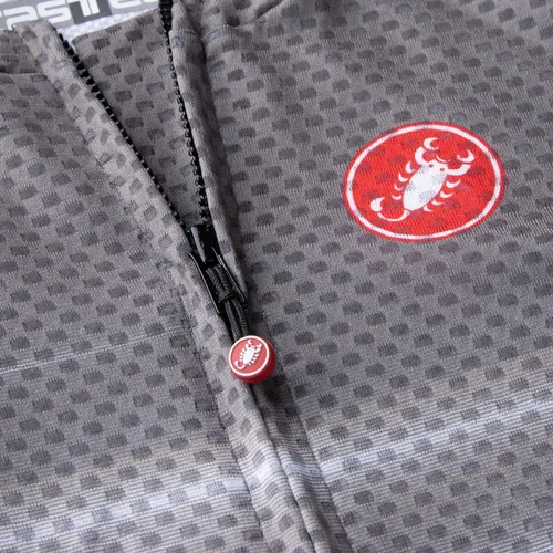 Miniatura 3 de Castelli Climber's 3.0 - Camiseta de edición limitada con cremallera completa para hombre, gris plomizoplateado, talla M