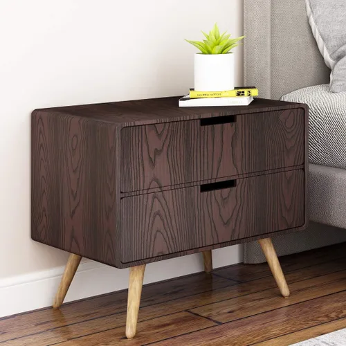 Miniatura 4 de Livelynine Papel de contacto de madera de roble oscuro para encimeras de escritorio, despegar y pegar, envoltura de vinilo de grano de madera