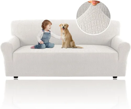 Miniatura 33 de H.Versailtex 2025 Fundas de sofá Jacquard para sofá de 3 cojines, 1 pieza de fundas elásticas para sofá, protector de muebles antideslizante, suave