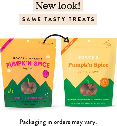 Miniatura 2 de Bocce’s Bakery - Golosinas de calabaza y especias para perros, golosinas diarias sin trigo, hechas con ingredientes reales, horneadas en Estados