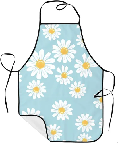 Miniatura 8 de Sigouyinei Delantales para mujeres con bolsillos, delantal para hombres, delantal adecuado para chefs camareros, técnicos de uñas para hornear