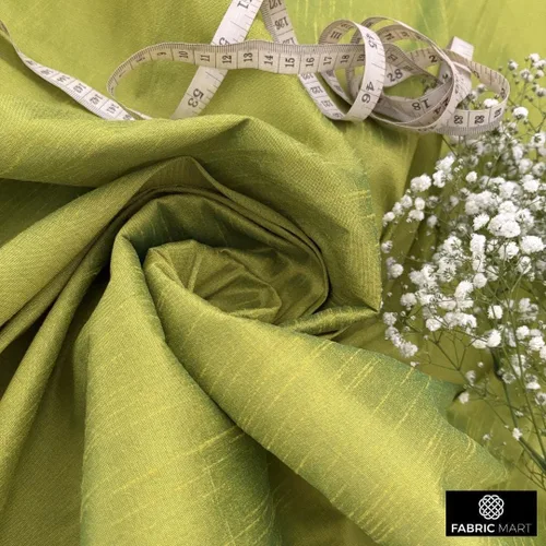 Miniatura 2 de Fabric Mart Direct The Yard, 5 yardas continuas 42 pulgadas de ancho, seda sintética lanudada, color sólido, tela de tapicería al por mayor Manzana