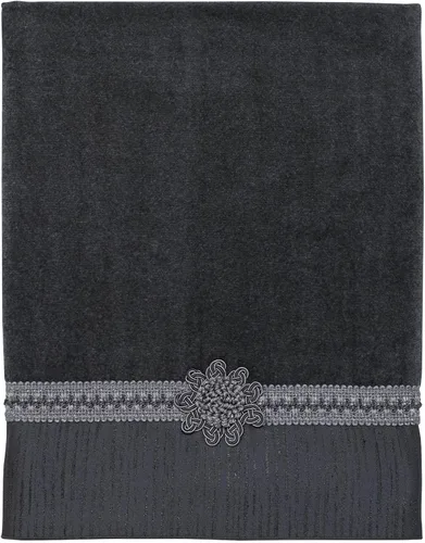 Miniatura 9 de Avanti Linens Medallón - Colección de puños trenzados suaves, toalla de mano, granito