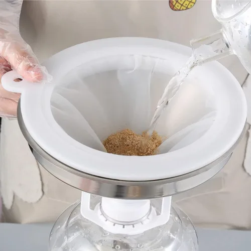 Miniatura 4 de Xeahung Coladores de plástico y coladores de malla fina, coladores de malla de nailon para cocina, colador de malla pequeño con asa, filtro