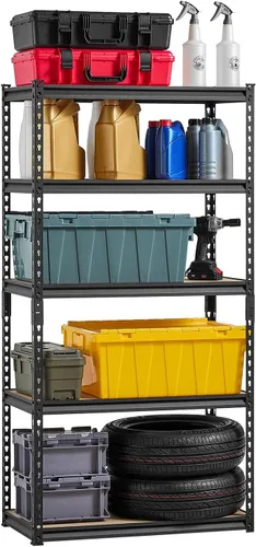 Miniatura 16 de VEVOR Storage Shelves, 5-Tier Adjustable, 2000 lbs Capacity, Heavy Duty Garage Storage Shelving Unit, Metal Utility Rack Shelf, for Kitchen Pantry