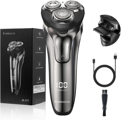 Maquinilla de afeitar eléctrica para hombres, afeitadora inalámbrica para la cara de hombres, afeitadora eléctrica recargable USB-C para hombre para