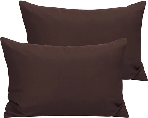 Miniatura 9 de Juego de 2 fundas de almohada de viaje de 12 x 16 pulgadas, 500 hilos, algodón egipcio, con cierre de cremallera, 100% algodón egipcio
