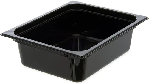 Miniatura 12 de Carlisle FoodService Products Storplus Bandeja de Comida Tamaño 1/2 para Catering, Buffets y Restaurantes, Policarbonato de 6 Pulgadas de Negro