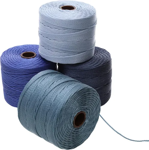 Miniatura 32 de The Beadsmith S-Lon Cordón para Cuentas – Cordón de Nylon Torcido de 0.5 mm para Ensartar, Paquete de 4, Mezcla de Neutrales Fríos, TEX210, 77