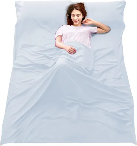 Miniatura 13 de Sleeping Bag Liner Camping Travel Home Bed Sheet Lightweight Breathable Hotel Compact Sacks
