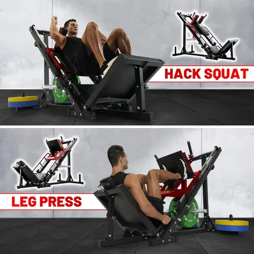 Miniatura 7 de RitFit Leg Press Hack Squat Machine, Professional Adjustable Leg Press Machine for Home Gym with Linear Bearing, Full Lower Body Workout with