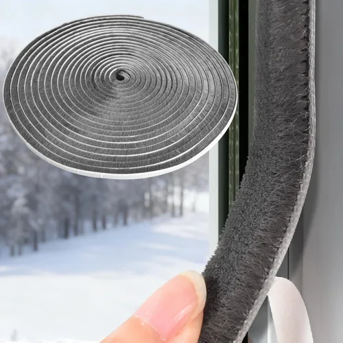 Miniatura 8 de YoleShy Burlete Meteorológico con Cepillo de 33 Pies, Sellador de Puerta Fuerte Autoadhesivo, Burlete Meteorológico Sellador de Ventana