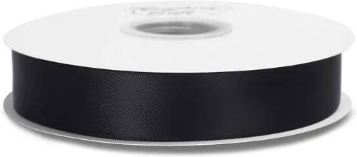 Miniatura 3 de Humphrey's Craft Cinta de satén negra de doble cara de 1 pulgada, 50 yardas, variedad de colores para manualidades, envoltura de regalos, lazos