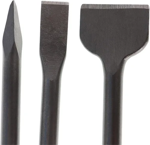 Miniatura 6 de ALL-CARB Juego de 6 brocas de acero 40Cr para hormigón – Brocas de martillo giratorio que incluyen cincel de punta, cinceles planos de 0.787 in