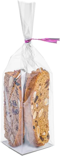 Miniatura 7 de Bag Tek - Restaurantware - Bolsas de celofán transparente sellables con calor con inserto de papel - Caja de 100 bolsas de 2 x 1.5 x 5 pulgadas