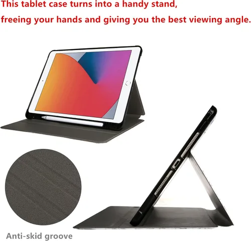 Miniatura 6 de Funda diseñada para iPad Air Gen 4 y 5 de 10.9 pulgadas (2020/2022) apagado y encendido automático con soporte para lápiz de visión multiángulo