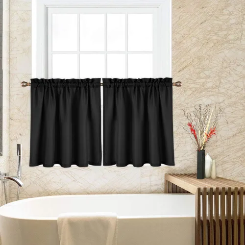 Miniatura 27 de CAROMIO - Cortina para cocina, cortina texturizada, cortinas para ventana de baño, varios tamaños