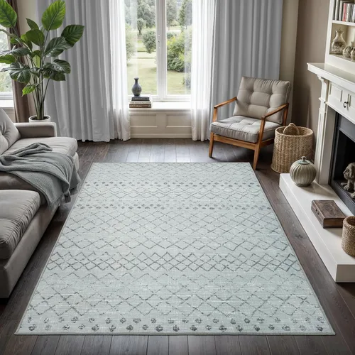 Miniatura 17 de GLN Rugs Contemporary Collection - Alfombra de felpilla lavable a máquina, contemporánea, antideslizante, de pelo corto, alfombra de felpilla