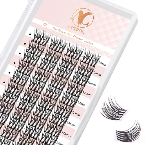 Miniatura 31 de Pestañas de anime con forma de pluma, extensiones de racimo de pestañas naturales de manga individual