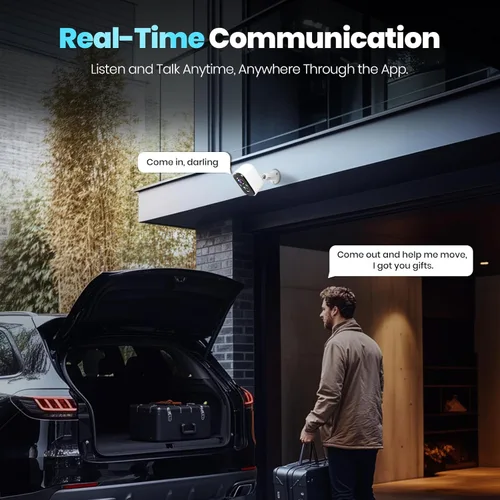 Miniatura 6 de Techage Cámaras de seguridad inalámbricas para exteriores, cámaras WiFi alimentadas por batería 2K para seguridad en el hogar con detección